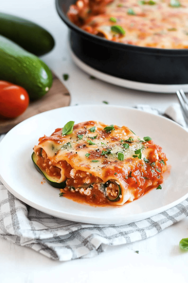 Zucchini Lasagna Roll-Ups