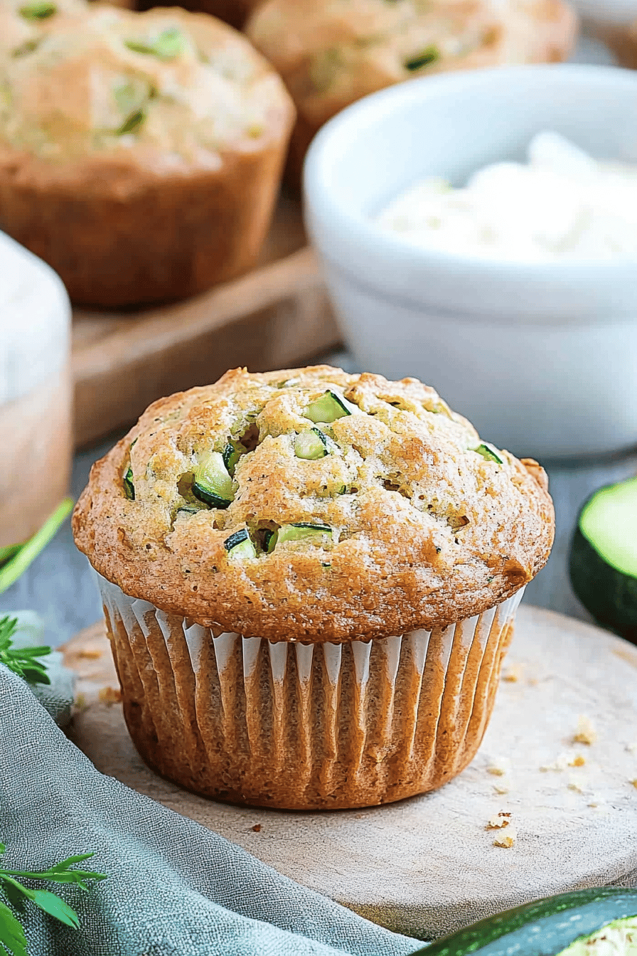 Zucchini Muffins Final Dish Presentation