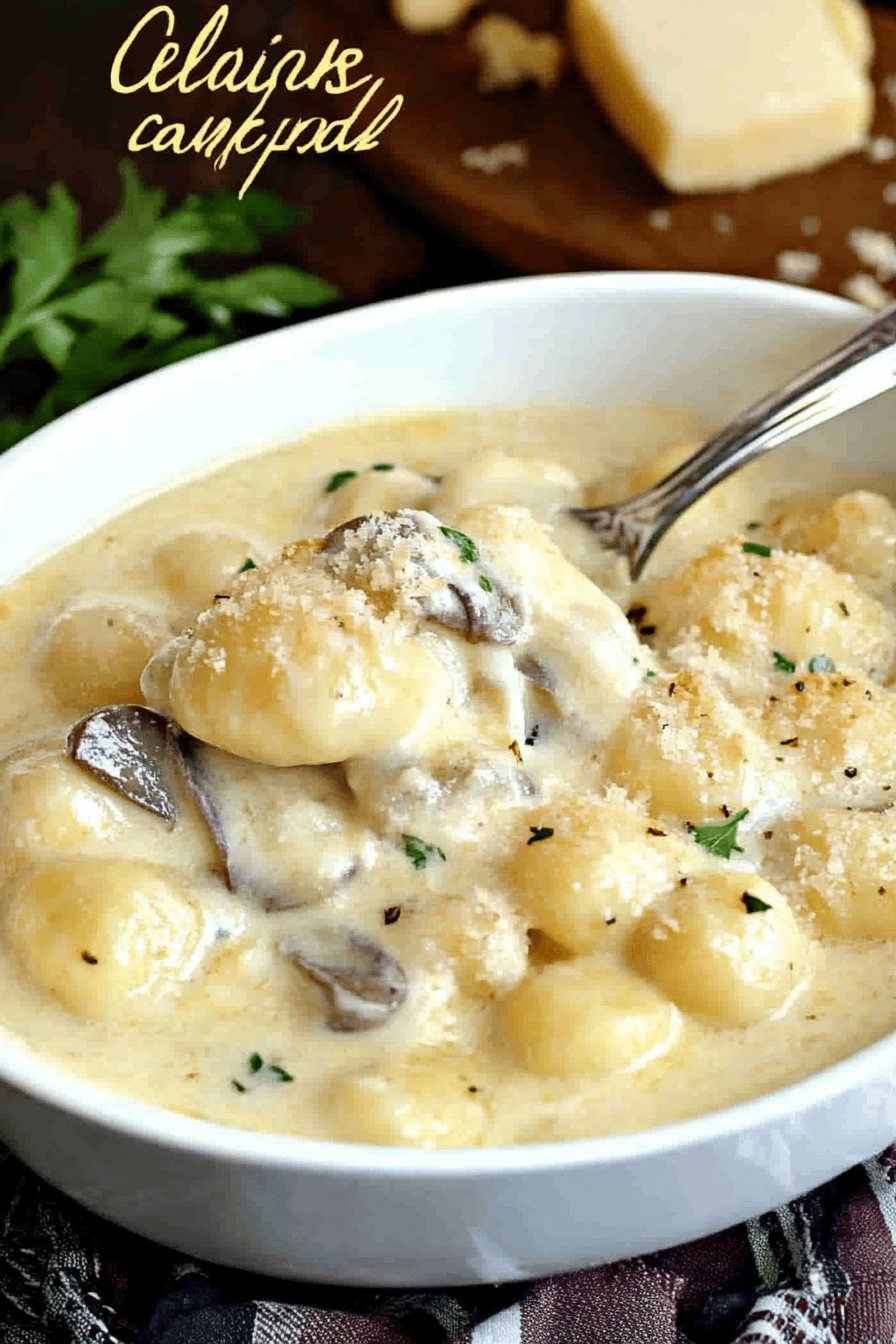gnocchi alfredo recipe Final Dish Presentation
