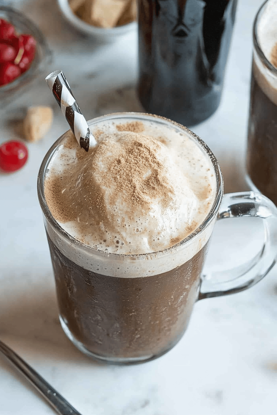 homemade root beer floats Final Dish Presentation