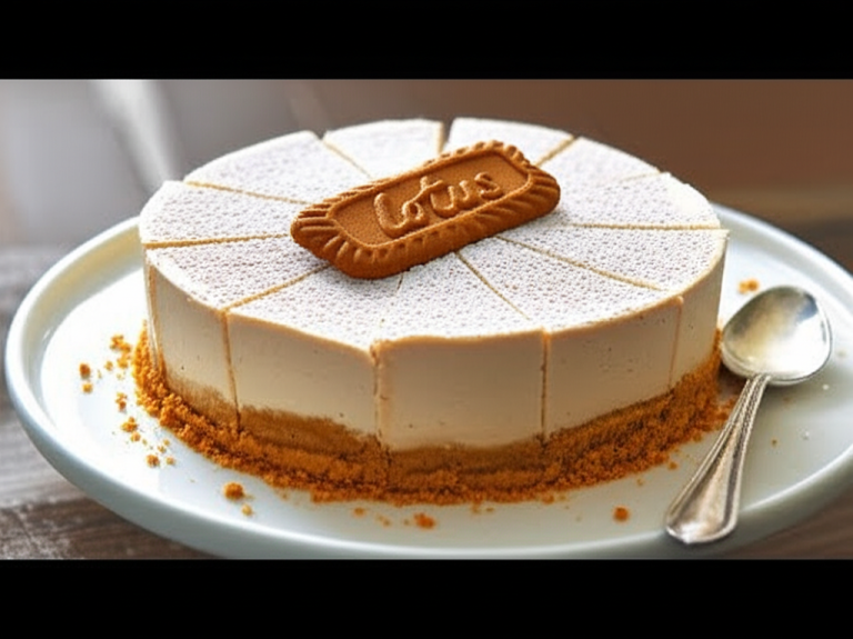 Dreamy Lotus Biscoff Cheesecake: A No-Bake Delight
