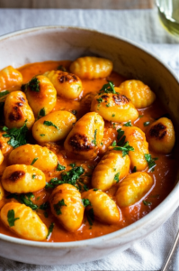 Oven-Baked Gnocchi in Creamy Paprika Tomato Sauce: A Comfort Food Delight