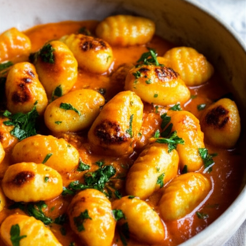 Oven-Baked Gnocchi in Creamy Paprika Tomato Sauce: A Comfort Food Delight