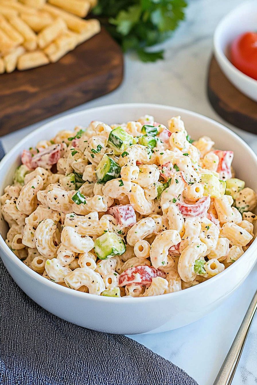 macaroni salad recipe Final Dish Presentation