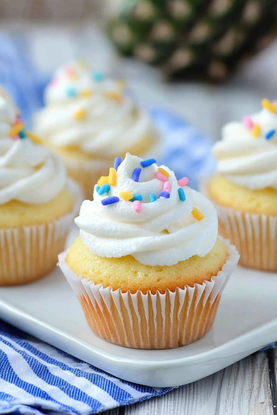 skinny pineapple cupcakes