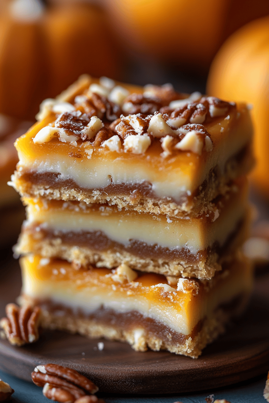 7-Layer Pumpkin Magic Bars ingredients organized and measured on kitchen counter