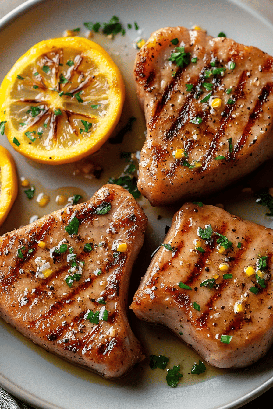 Air Fryer Pork Chops final dish beautifully presented and ready to serve