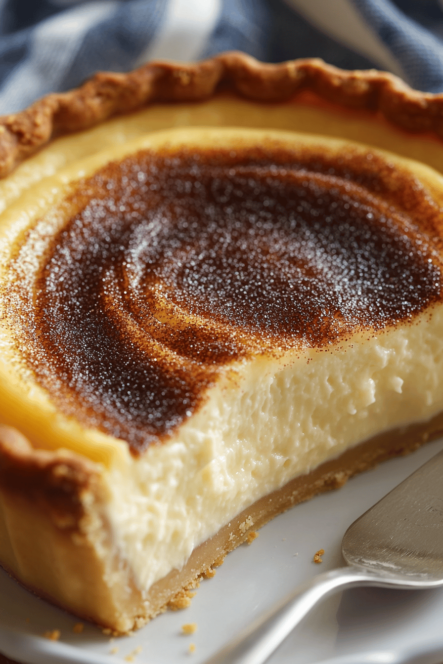 Amish Sugar Cream Pie Recipe final dish beautifully presented and ready to serve
