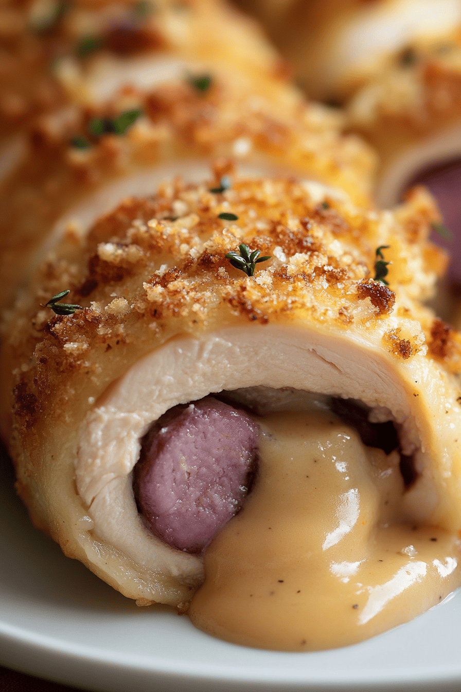 Baked Chicken Cordon Bleu Recipe final dish beautifully presented and ready to serve