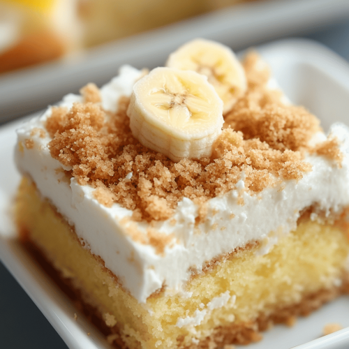 Banana Pudding Poke Cake