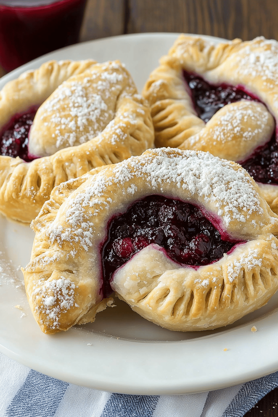 Berry Hand Pies Final Dish Presentation