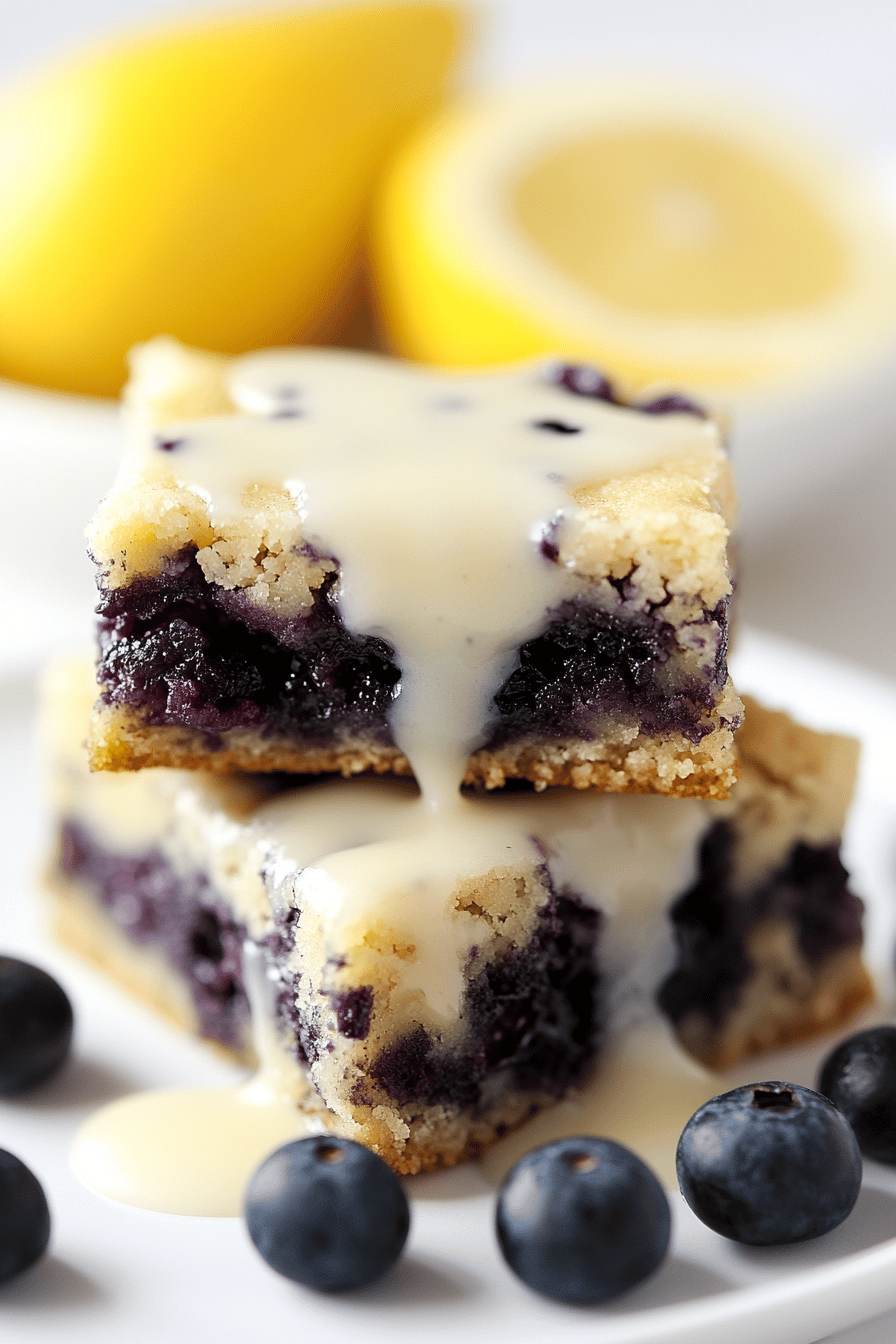 Blueberry Blondies ingredients organized and measured on kitchen counter