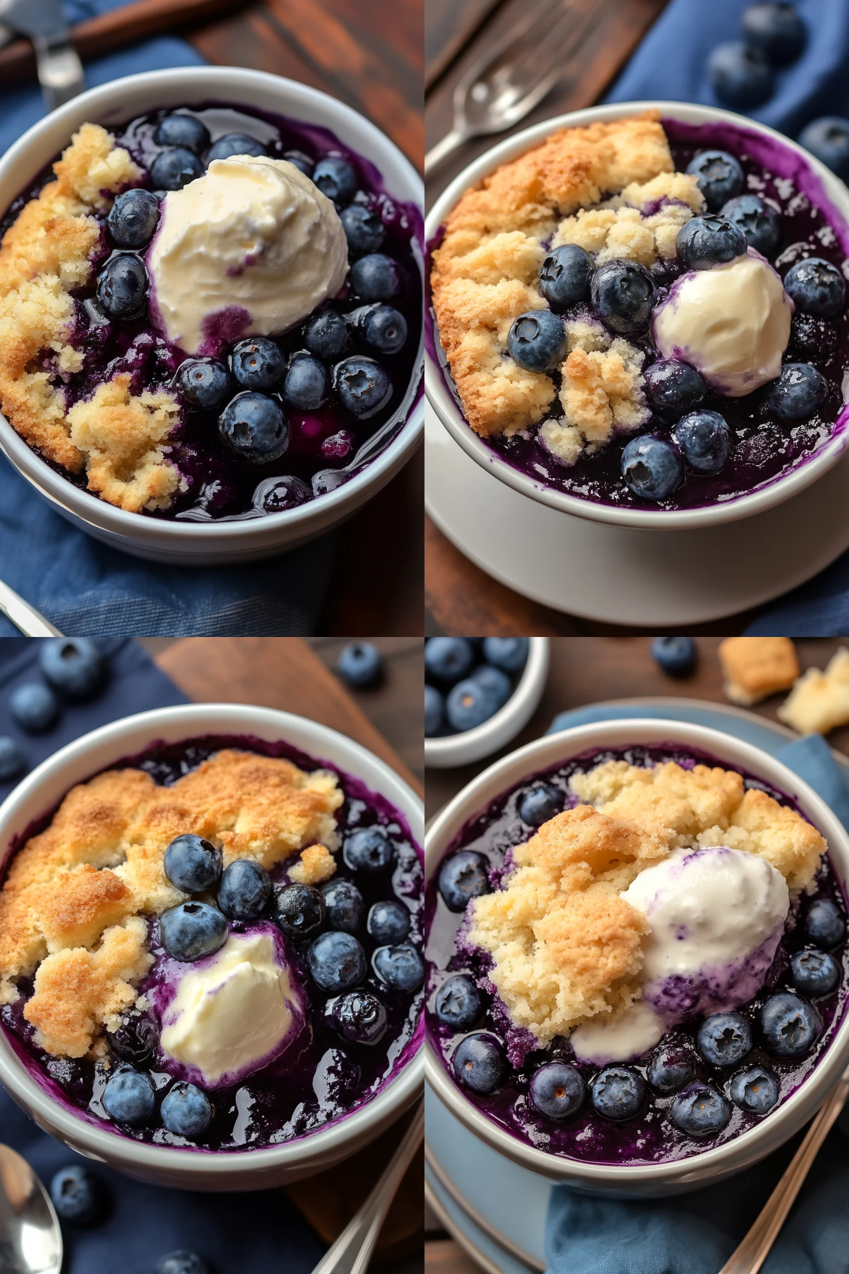 Blueberry Dump Cake ingredients organized and measured on kitchen counter