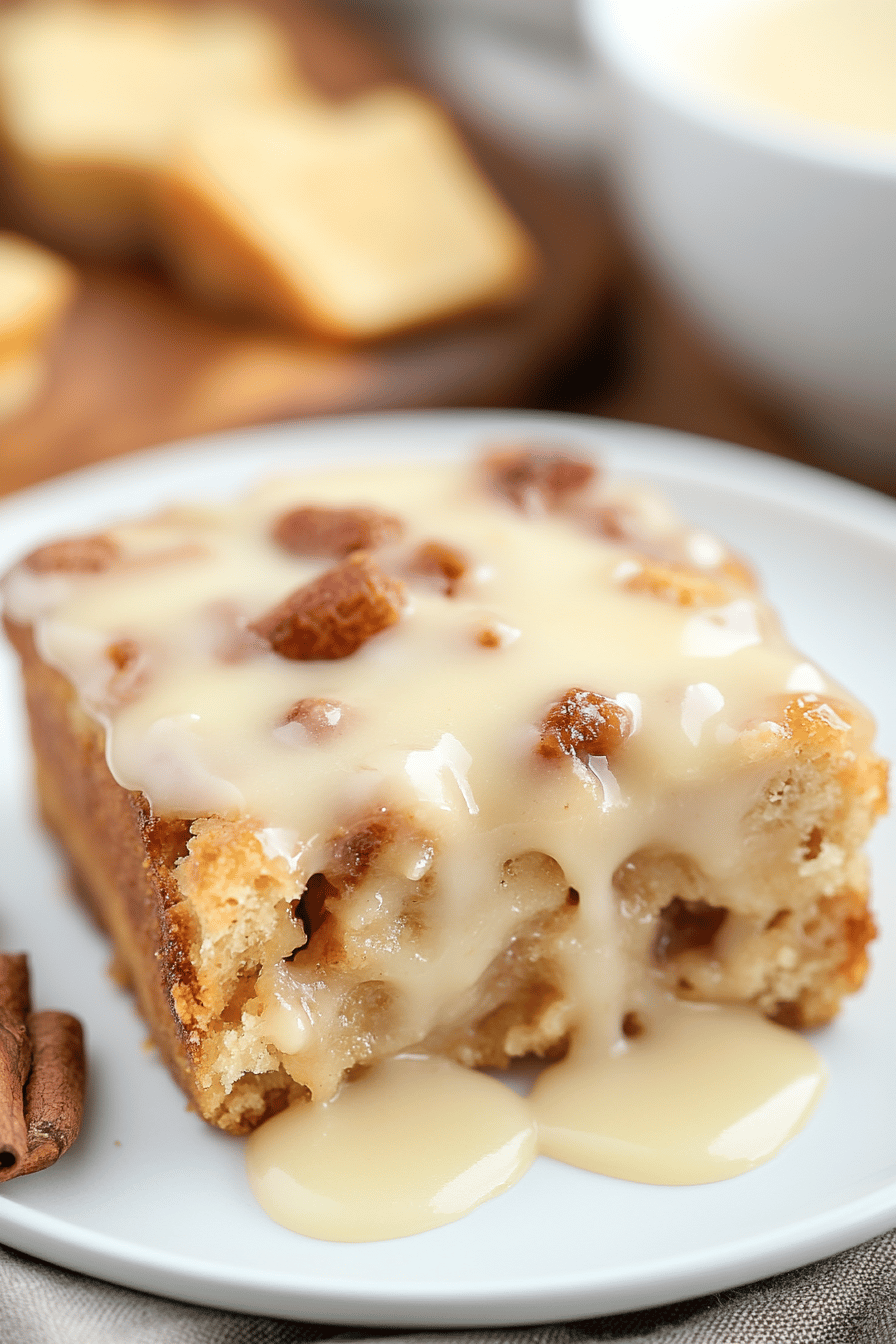 Bread Pudding Recipe final dish beautifully presented and ready to serve