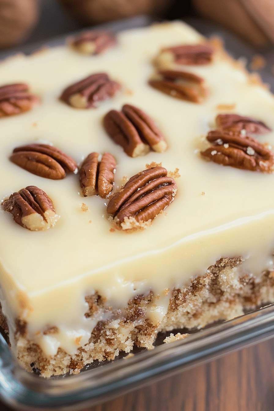 Butter Pecan Praline Cake final dish beautifully presented and ready to serve