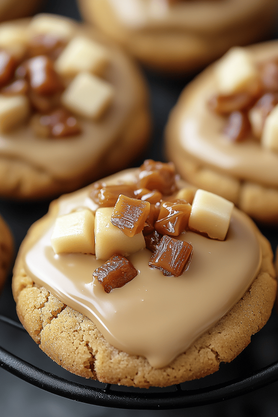 Caramel Apple Cookies final dish beautifully presented and ready to serve