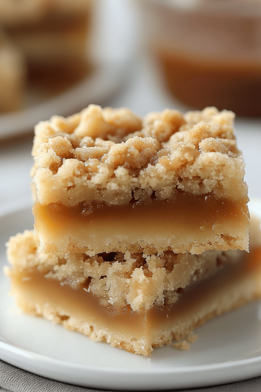 Caramel Crumb Bars final dish beautifully presented and ready to serve