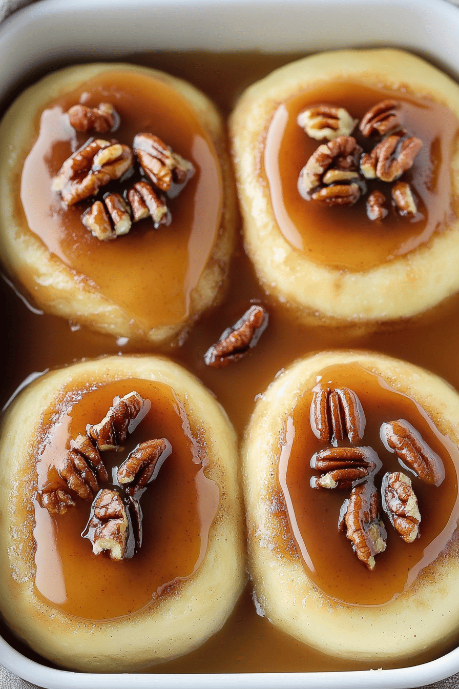 Caramel Pecan Cinnamon Rolls final dish beautifully presented and ready to serve