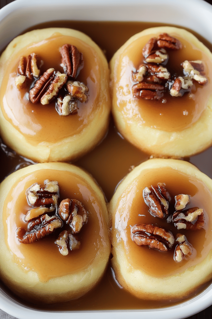 Caramel Pecan Cinnamon Rolls ingredients organized and measured on kitchen counter