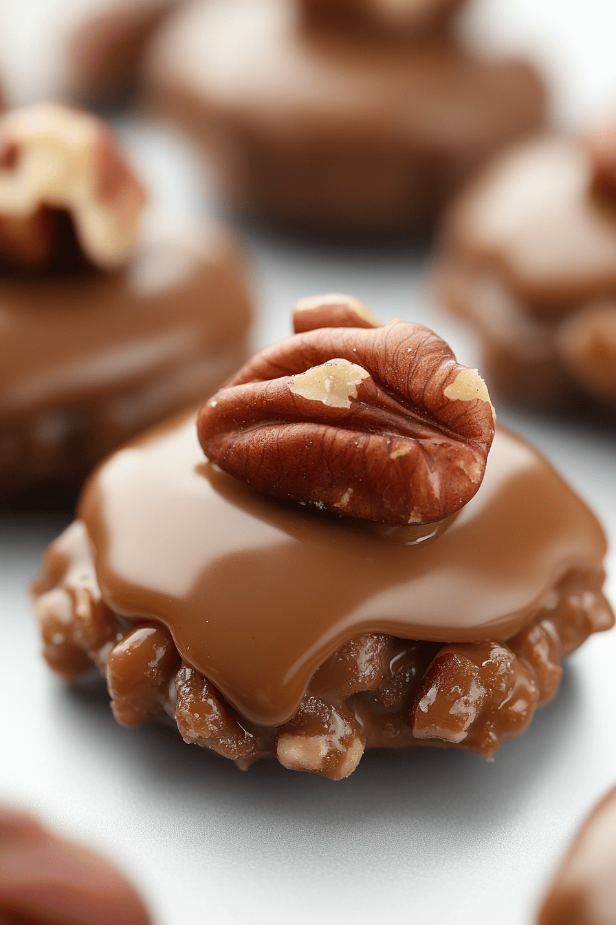 Caramel Pecan Clusters final dish beautifully presented and ready to serve