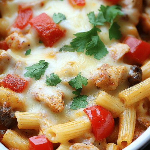 Chicken Fajita Noodle Casserole