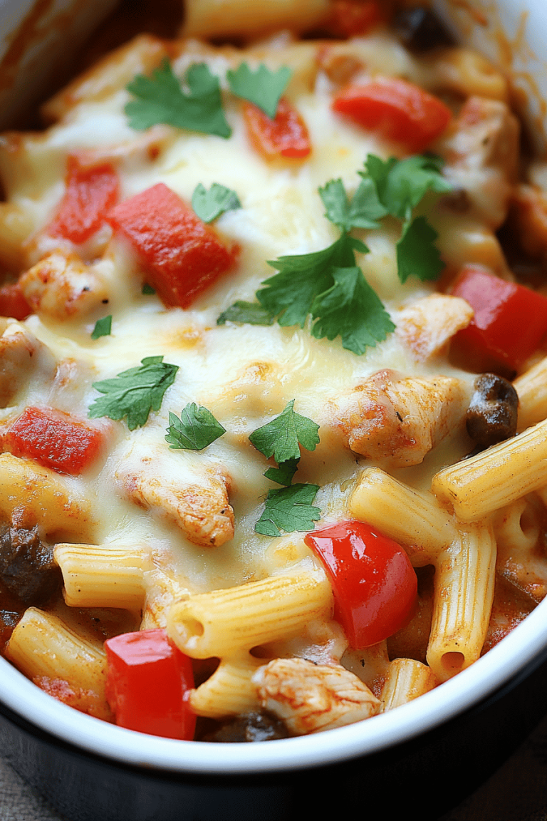 Chicken Fajita Noodle Casserole