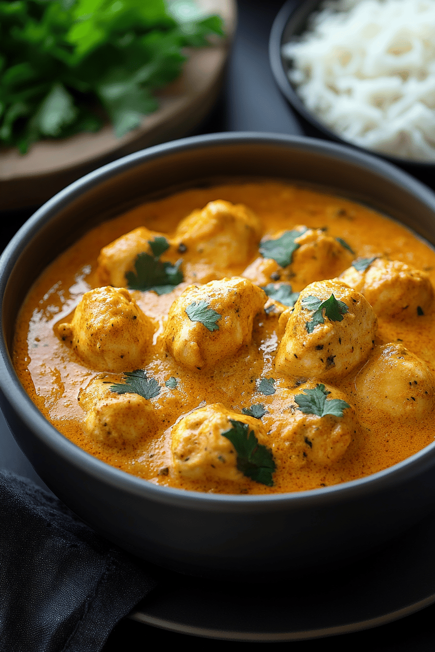 Chicken Korma Recipe final dish beautifully presented and ready to serve