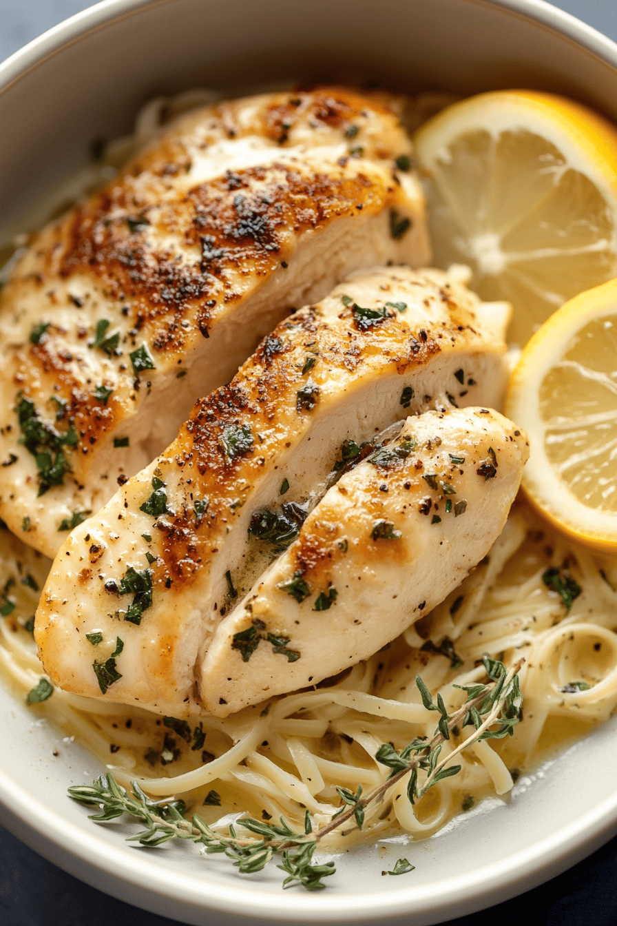 Chicken Piccata Recipe final dish beautifully presented and ready to serve
