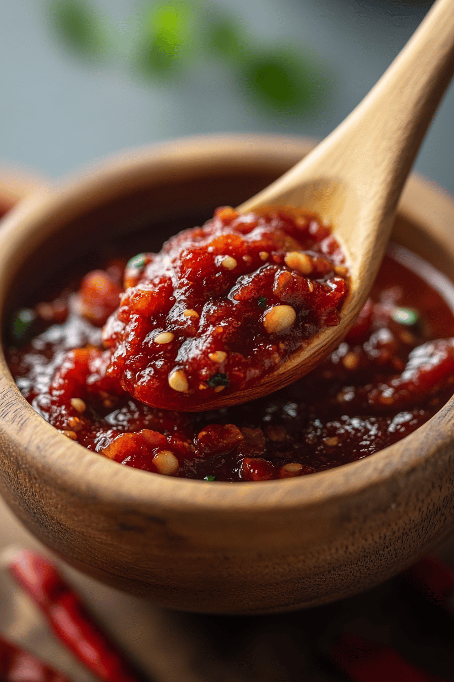 Chili Garlic Sauce final dish beautifully presented and ready to serve