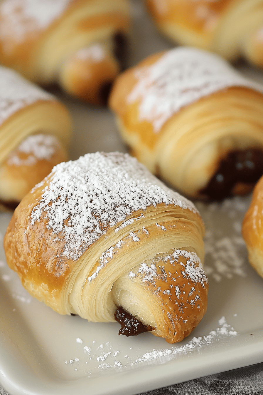 Chocolate Croissants Recipe final dish beautifully presented and ready to serve