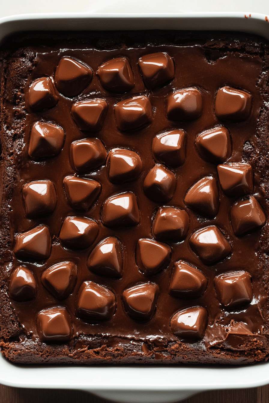 Chocolate Dump Cake Recipe final dish beautifully presented and ready to serve