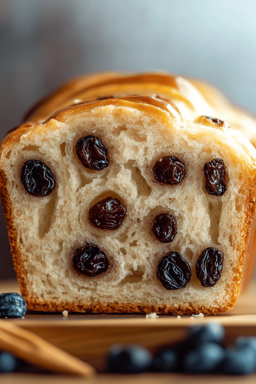 Cinnamon Raisin Bread final dish beautifully presented and ready to serve