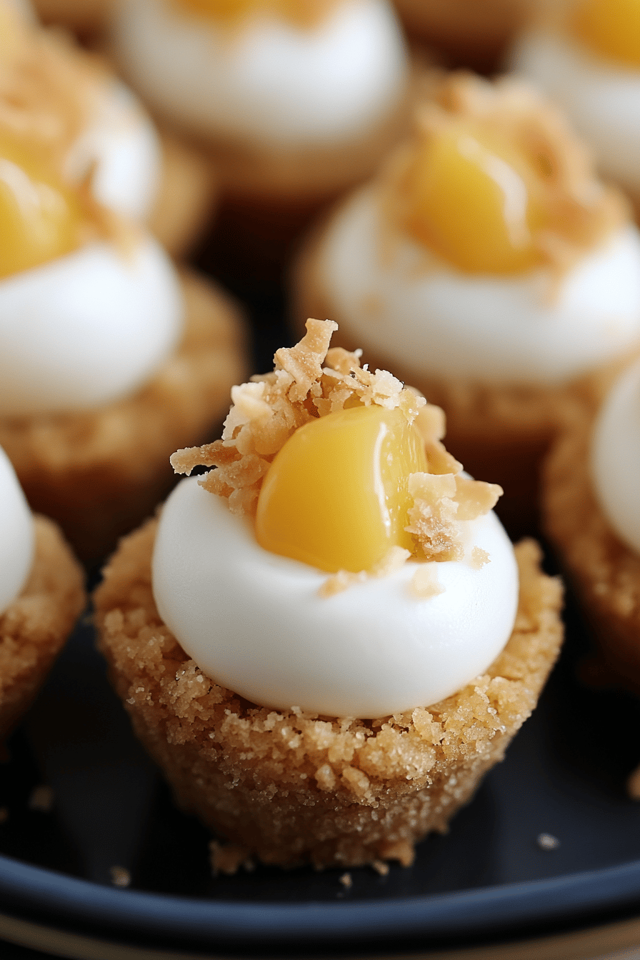 Coconut Cream Cookie Bites final dish beautifully presented and ready to serve