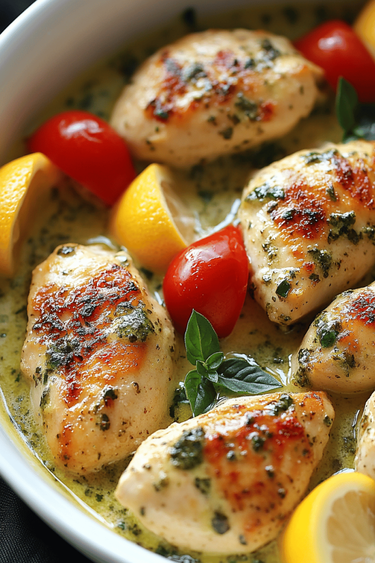 Creamy Garlic Pesto Chicken
