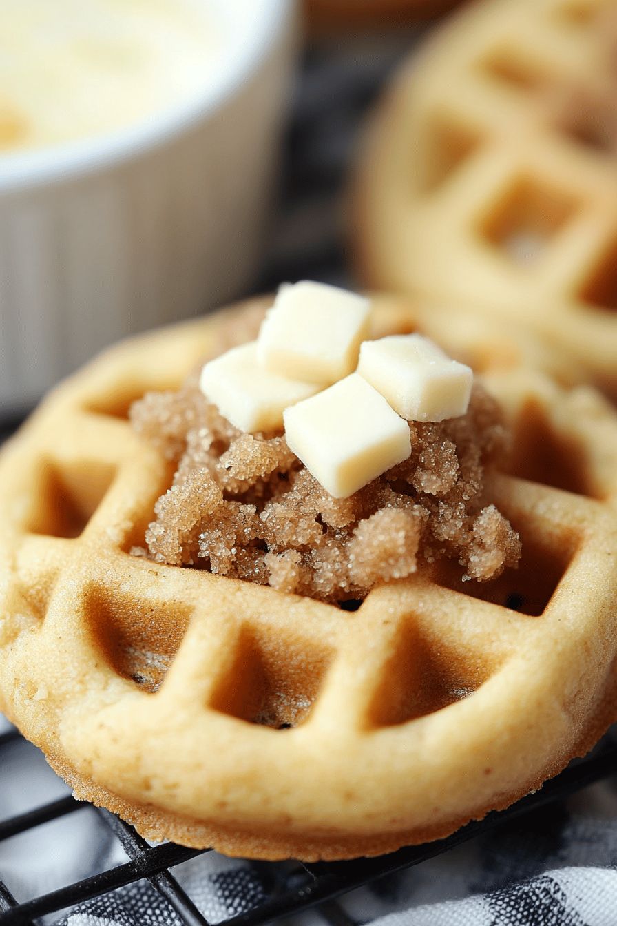 Crumbl Waffle Cookie Recipe ingredients organized and measured on kitchen counter
