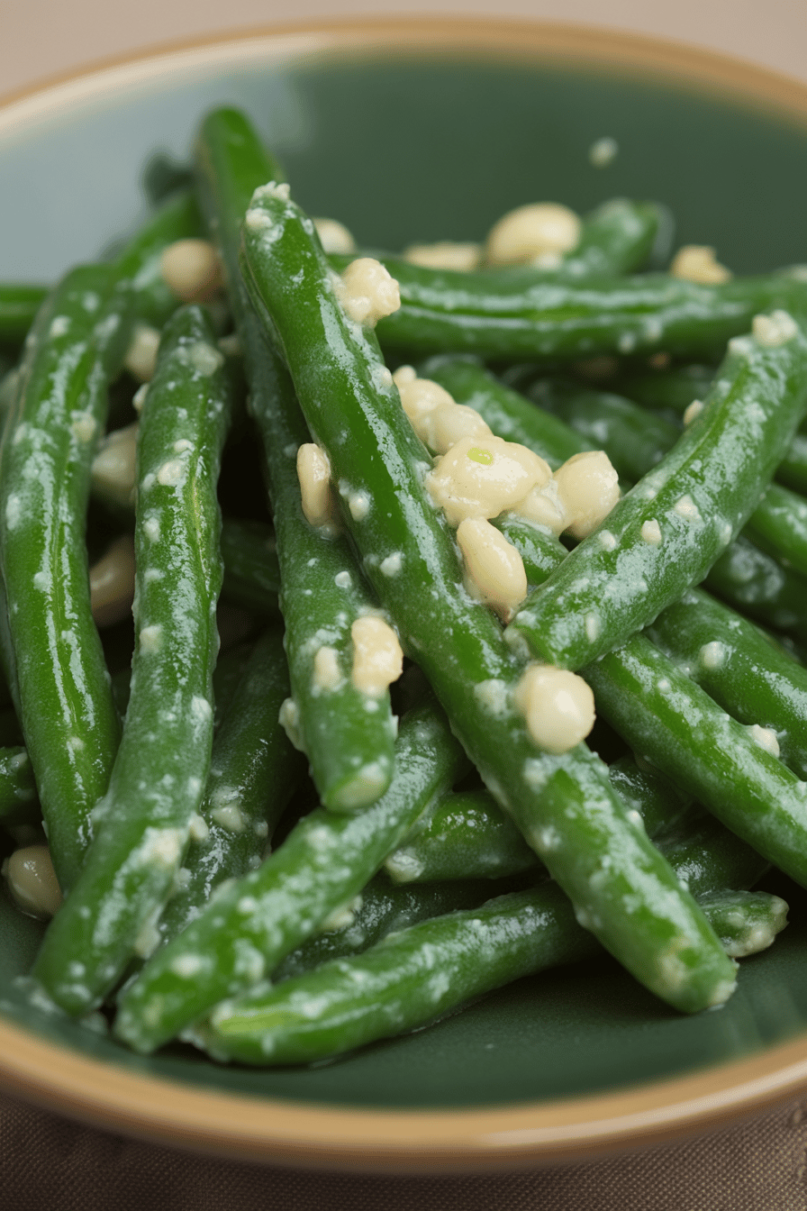 Din Tai Fung Green Beans Recipe final dish beautifully presented and ready to serve