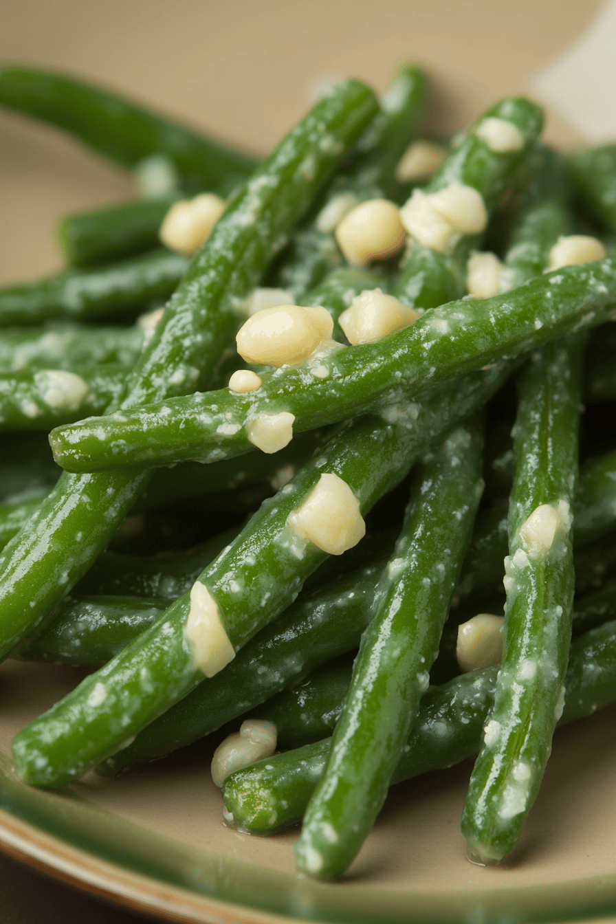 Din Tai Fung Green Beans Recipe ingredients organized and measured on kitchen counter