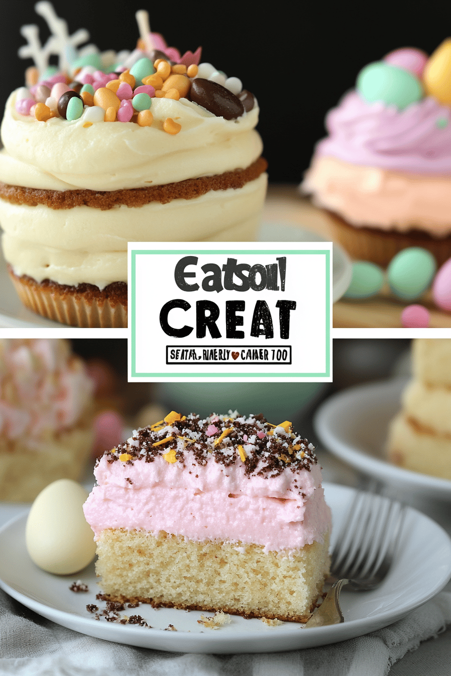 Easter Desserts final dish beautifully presented and ready to serve