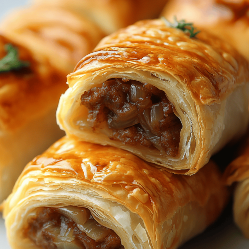 French Onion Sausage Rolls