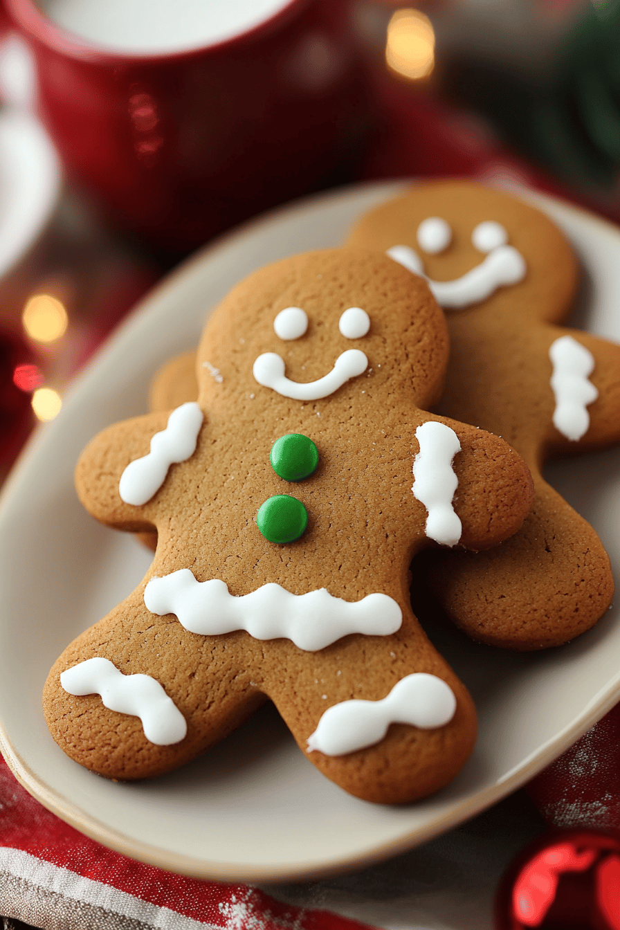 Gingerbread Man Cookies final dish beautifully presented and ready to serve