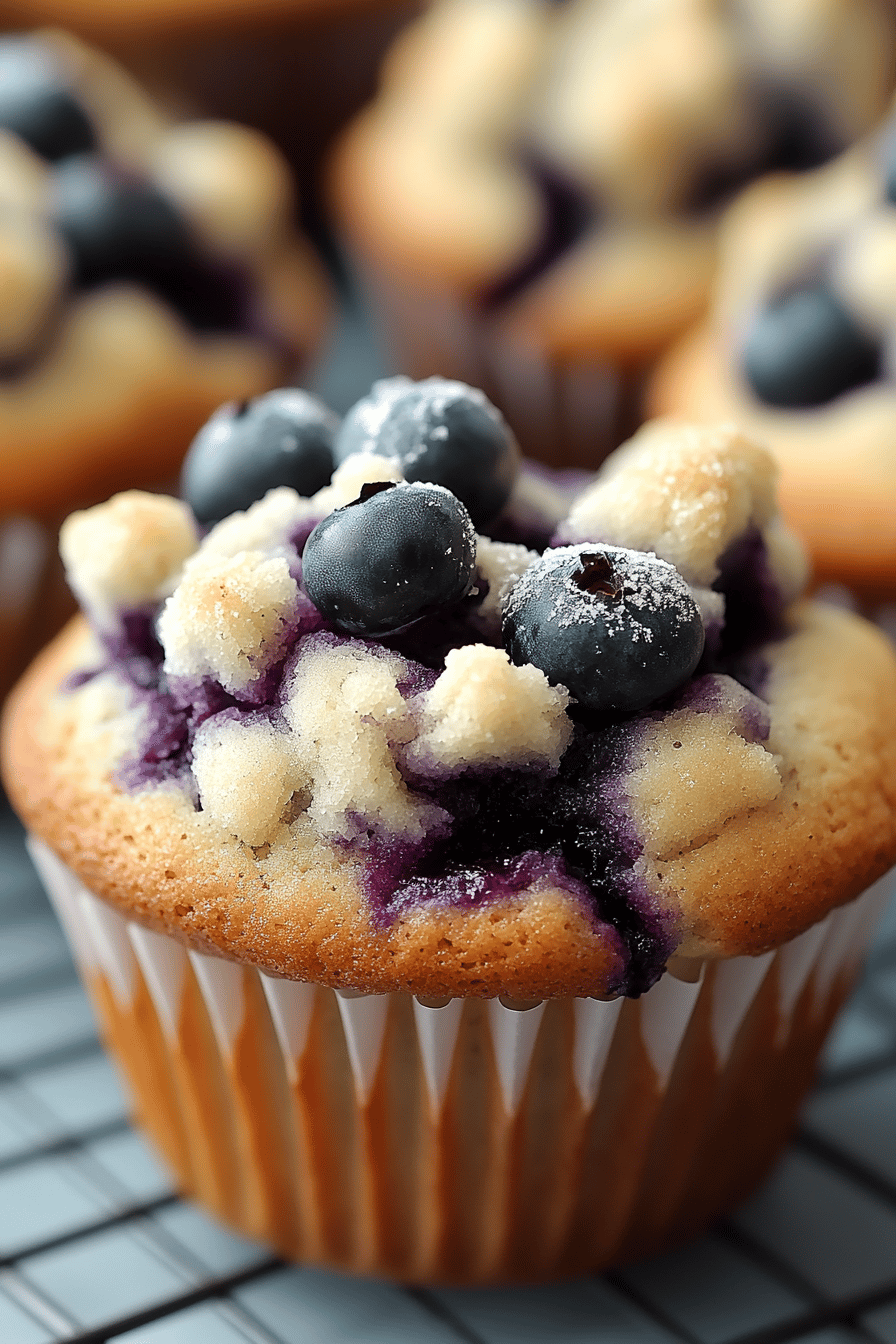 Gluten-Free Blueberry Muffins final dish beautifully presented and ready to serve