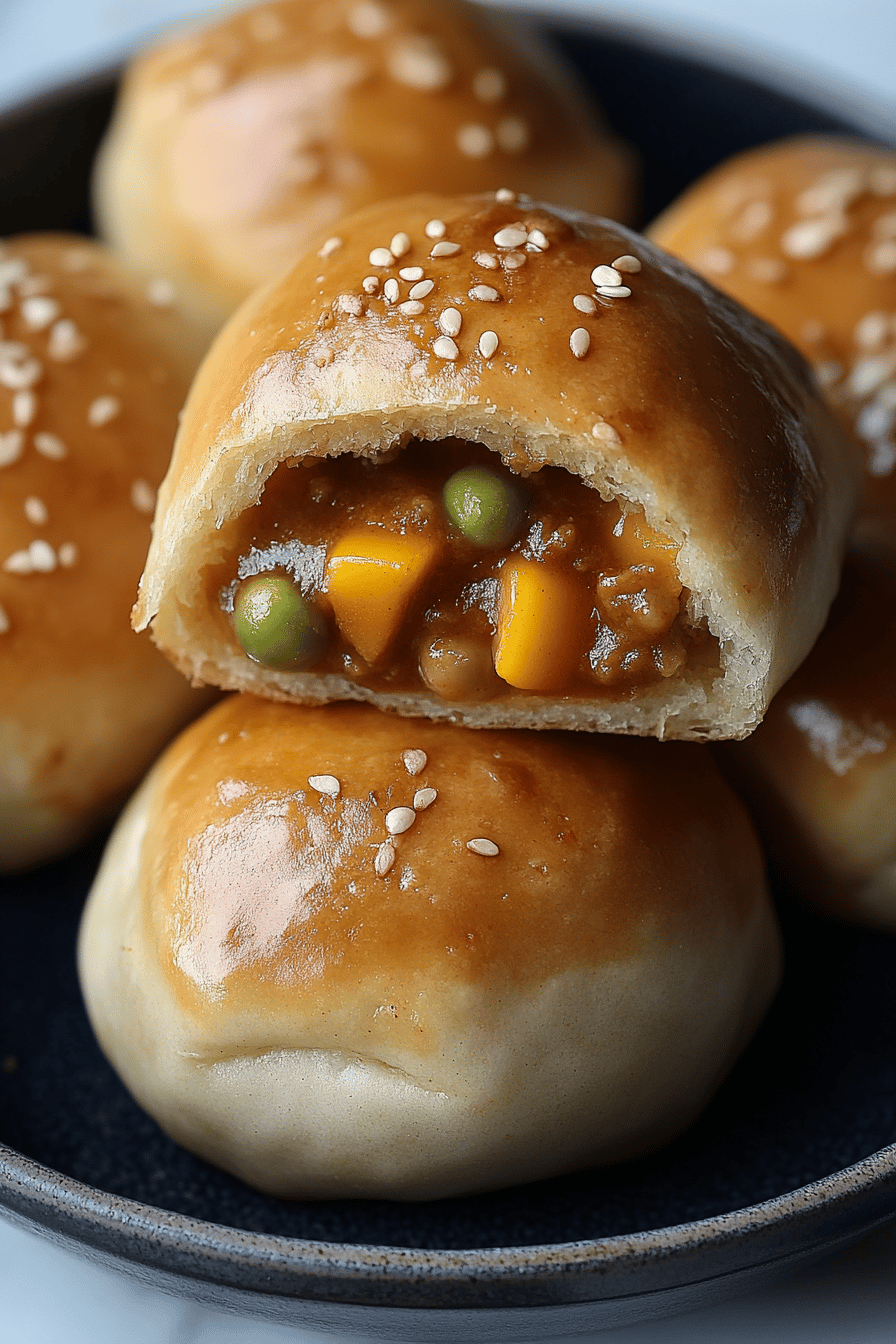 Japanese Curry Bun Recipe ingredients organized and measured on kitchen counter