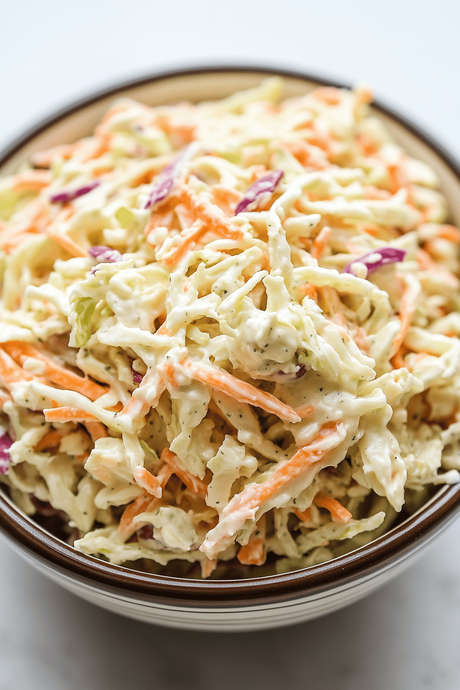 KFC Coleslaw Recipe final dish beautifully presented and ready to serve