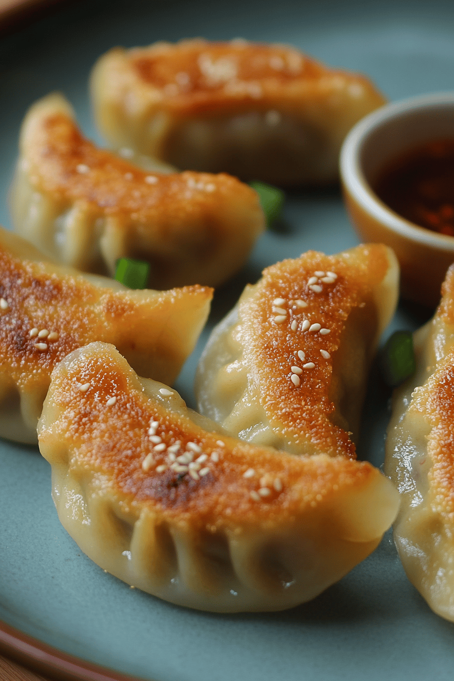 Korean Dumpling Recipe final dish beautifully presented and ready to serve