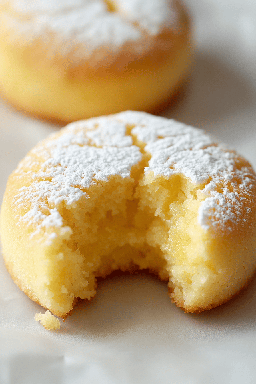 Lemon Cookies Recipe ingredients organized and measured on kitchen counter