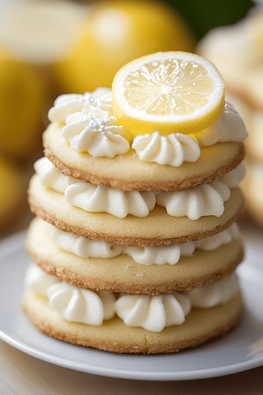 Lemon Cream Cookies final dish beautifully presented and ready to serve