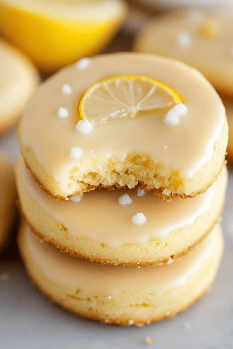 Lemon Shortbread Cookies final dish beautifully presented and ready to serve