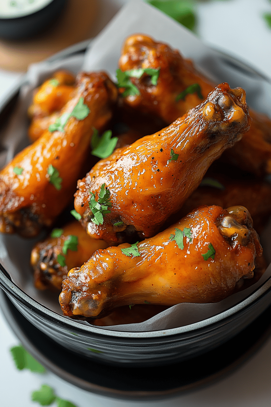 Mango Habanero Chicken Wings final dish beautifully presented and ready to serve