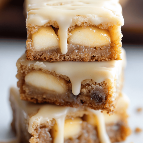 Maple Glazed Apple Blondies