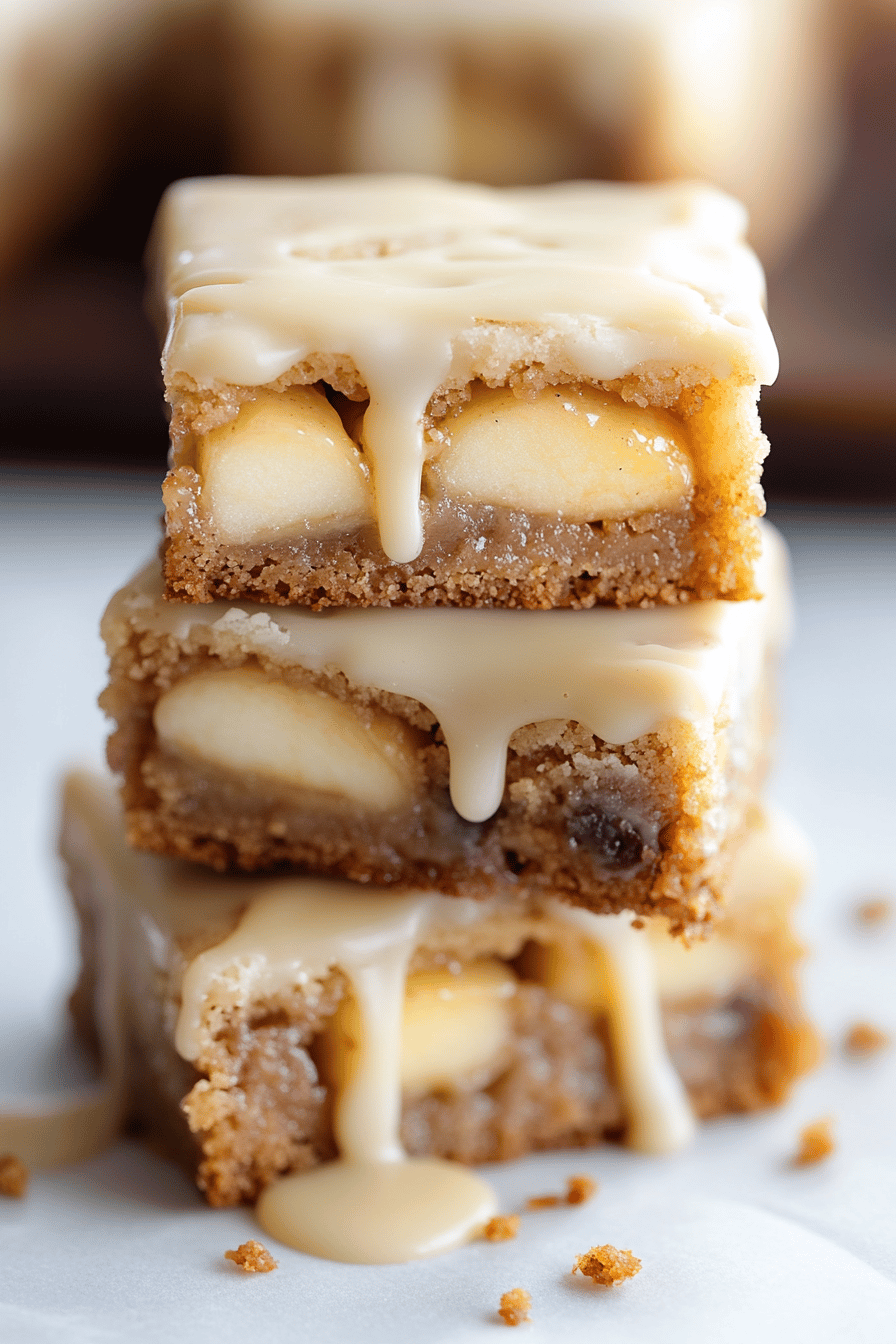Maple Glazed Apple Blondies ingredients organized and measured on kitchen counter